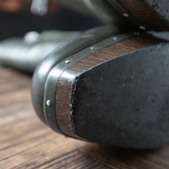 ALL SAINTS Thea Leather Zip Platform Ankle Boots, Green, Size US 7.5/8 (EU 38) - Picture 14 of 15